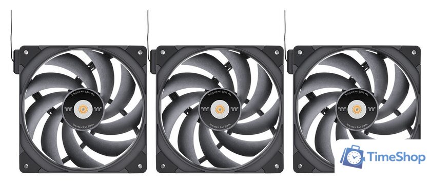 Комплект вентиляторов для корпуса Thermaltake Toughfan EX14 Pro 3-Fan Pack CL-F172-PL14BL-A - Изображение №1 — Интернет-магазин Time-Shop