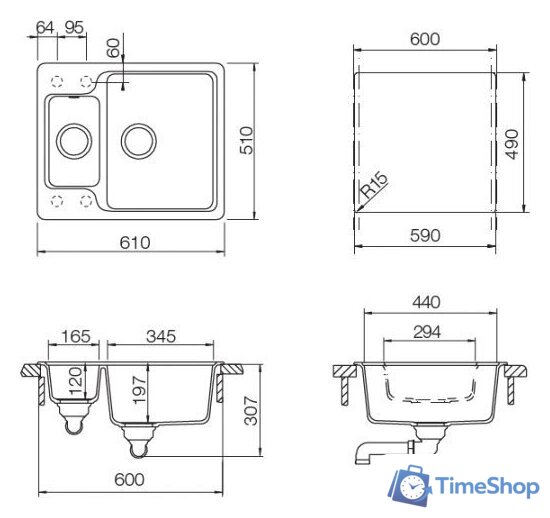 Кухонная мойка Schock Cambridge 60 (эверест) - Изображение №2 — Интернет-магазин Time-Shop