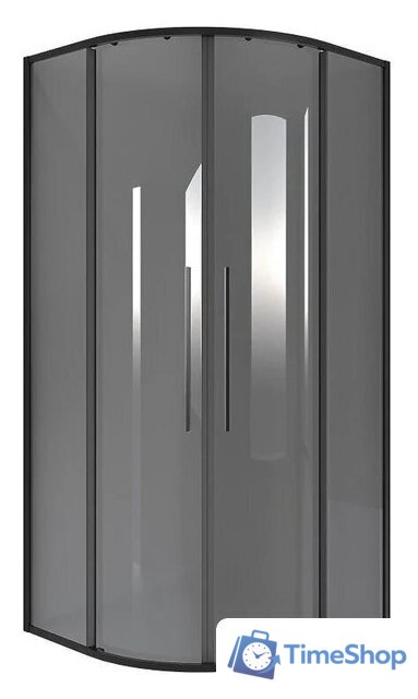 Душевой уголок Niagara NG-2827-34BLACK 100x100x195 (черный матовый/тонированное стекло) - Изображение №1 — Интернет-магазин Time-Shop