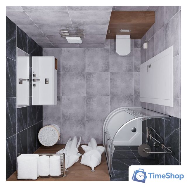 Душевой уголок Triton Альфа-Хром 90х90 (с поддоном) - Изображение №6 — Интернет-магазин Time-Shop