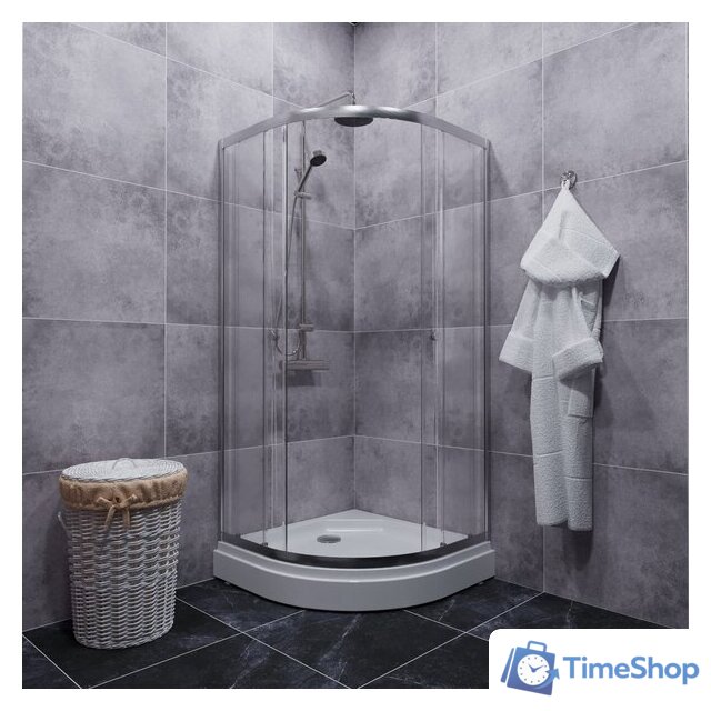 Душевой уголок Triton Альфа-Хром 90х90 (с поддоном) - Изображение №7 — Интернет-магазин Time-Shop