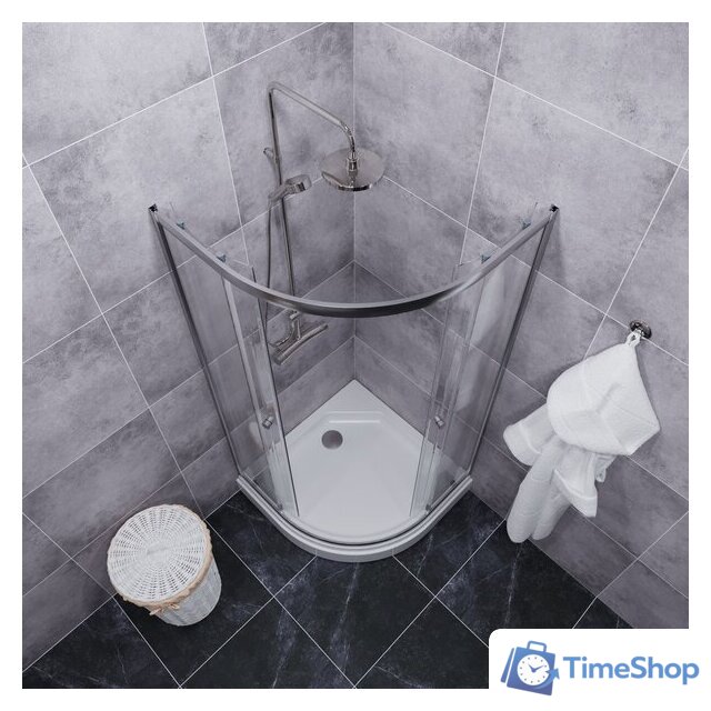 Душевой уголок Triton Альфа-Хром 90х90 (с поддоном) - Изображение №8 — Интернет-магазин Time-Shop