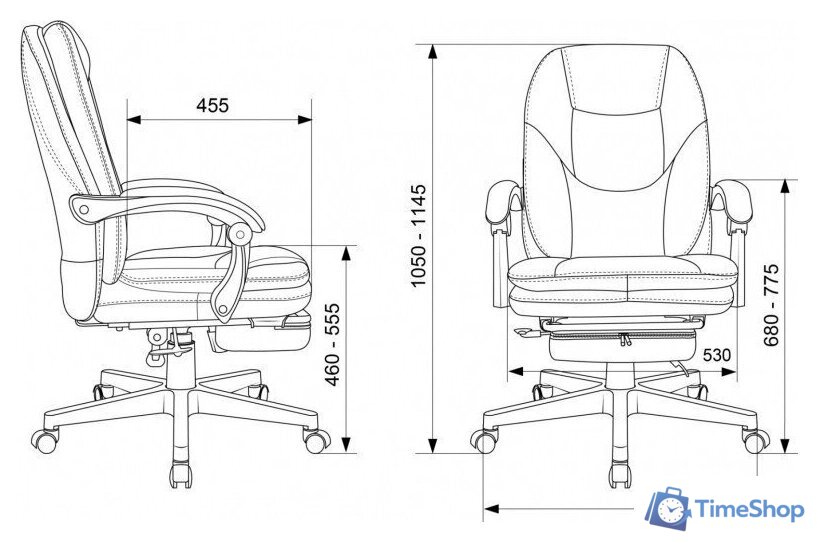 Офисное кресло Бюрократ CH-868N-BF (черный) - Изображение №3 — Интернет-магазин Time-Shop