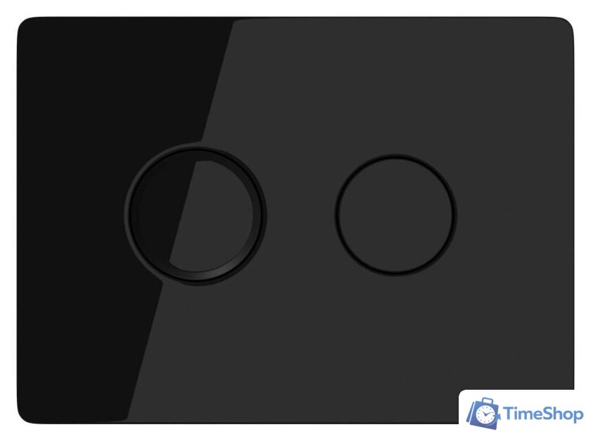 Панель смыва Cersanit Accento circle (черный глянцевый) BU-ACN-CIR-PN/Bl/Gl - Изображение №1 — Интернет-магазин Time-Shop