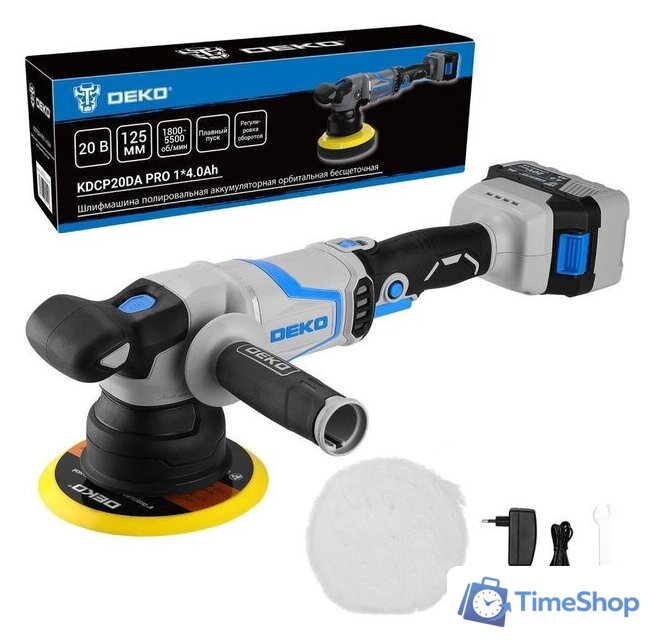 Полировальная машина Deko KDCP20DA PRO 081-1029 (с 1-им АКБ) - Изображение №1 — Интернет-магазин Time-Shop