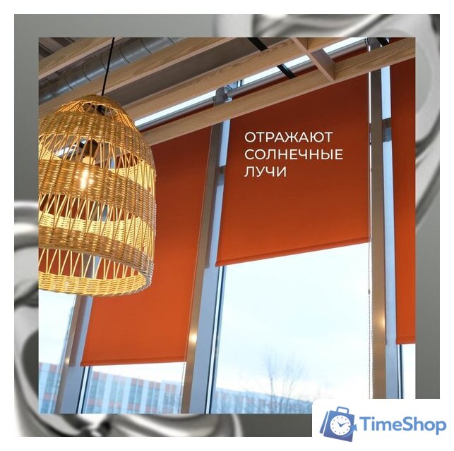 Рулонные шторы Franc Gardiner Blackout Silver 200x175 7794915 (оранжевый) - Изображение №4 — Интернет-магазин Time-Shop