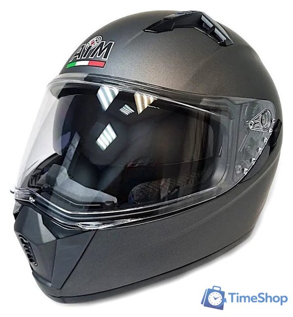 Мотошлем AIM JK320 320-005-L (L, серый металлик) - Изображение №1 — Интернет-магазин Time-Shop