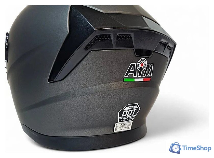 Мотошлем AIM JK320 320-005-L (L, серый металлик) - Изображение №9 — Интернет-магазин Time-Shop