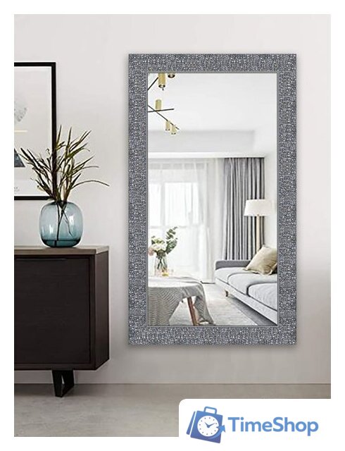 Зеркало Декарт Настенное в раме 8Л1280 (серый перламутр) - Изображение №4 — Интернет-магазин Time-Shop