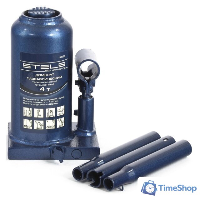Бутылочный домкрат Stels 51116 4т - Изображение №1 — Интернет-магазин Time-Shop