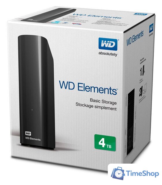 Внешний накопитель WD Elements Desktop 4TB (WDBWLG0040HBK) - Изображение №8 — Интернет-магазин Time-Shop