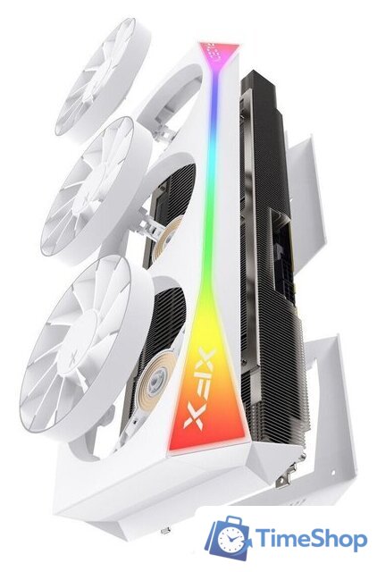 Видеокарта XFX Mercury AMD Radeon RX 9070 XT OC White Magnetic Air Edition RGB RX-97TMARGW9 - Изображение №4 — Интернет-магазин Time-Shop