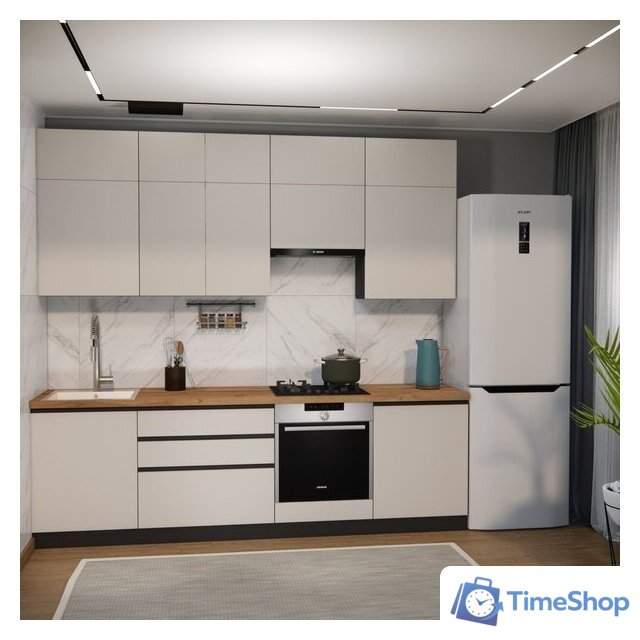 Готовая кухня ВерсоМебель Эко Премиум 2.6 (кашемир/ст. дуб вотан) - Изображение №7 — Интернет-магазин Time-Shop