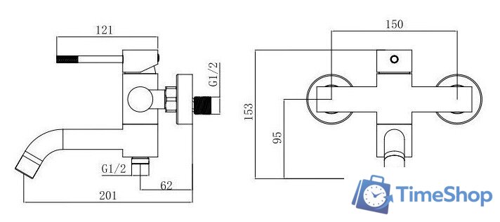 Смеситель Voda Vessel VSL54G - Изображение №2 — Интернет-магазин Time-Shop