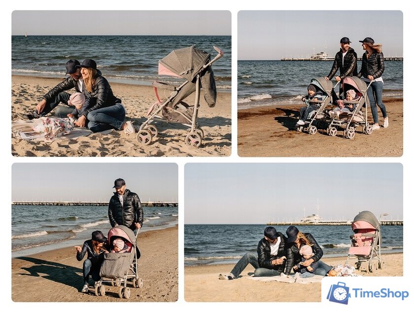 Коляска прогулочная «трость» Lionelo Irma (серый/темно-серый) - Изображение №6 — Интернет-магазин Time-Shop