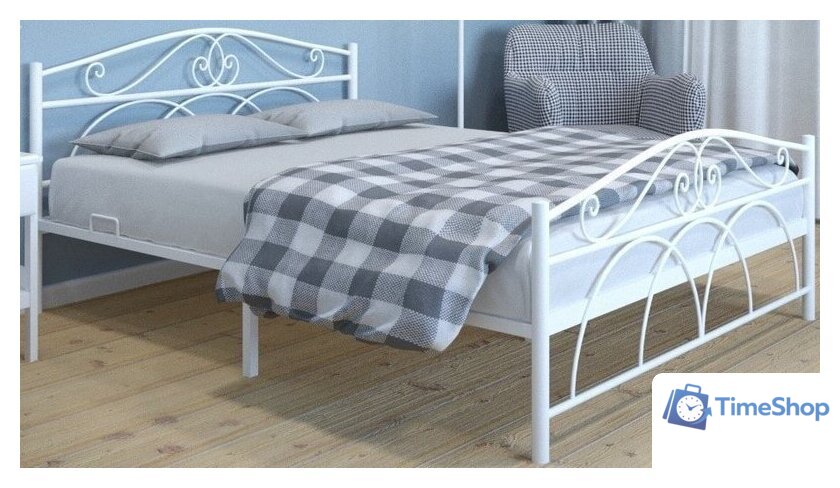 Кровать ИП Князев Морена 140x200 (белый муар) - Изображение №1 — Интернет-магазин Time-Shop