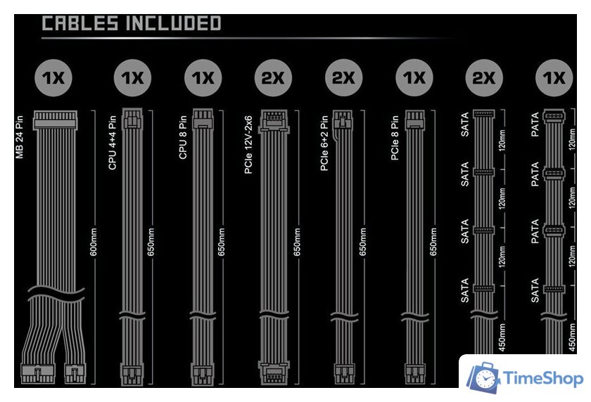 Блок питания ASRock Steel Legend 1200W SL-1200G - Изображение №8 — Интернет-магазин Time-Shop