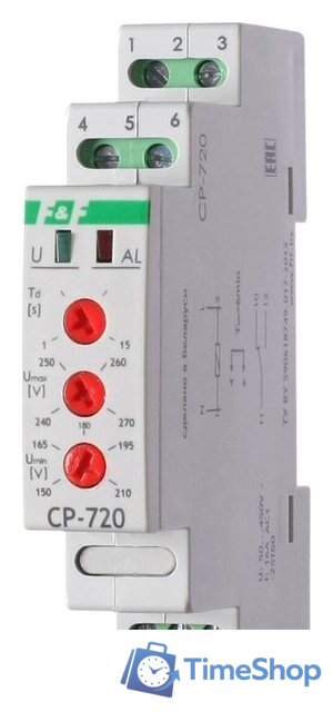 Реле напряжения Евроавтоматика F&F CP-720 EA04.009.002 - Изображение №1 — Интернет-магазин Time-Shop
