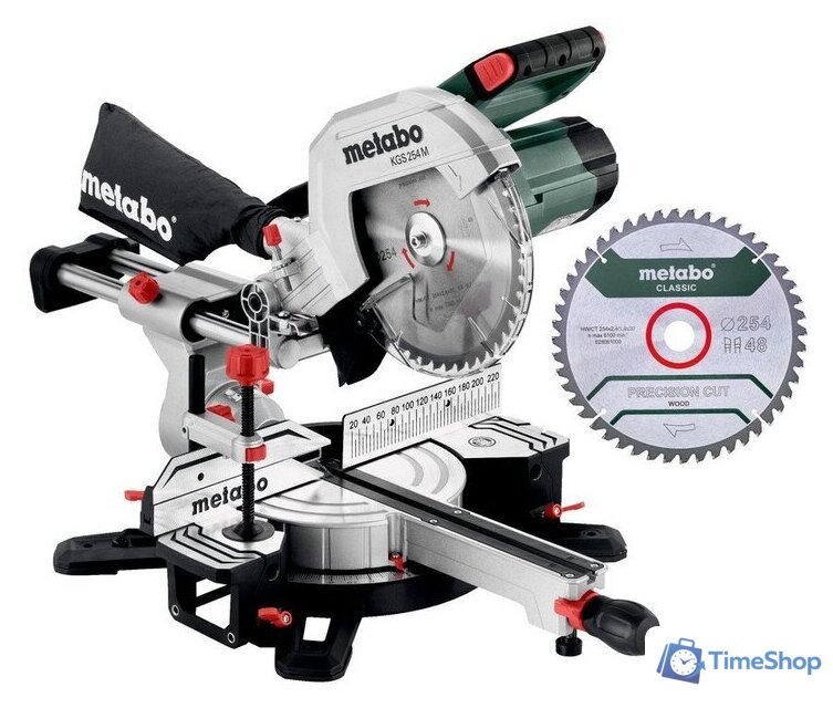 Торцовочная пила Metabo KGS 254 M Set 613254900 - Изображение №1 — Интернет-магазин Time-Shop