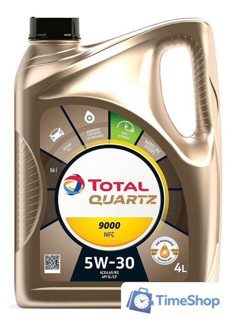 Моторное масло Total Quartz 9000 NFC 5W-30 4л - Изображение №1 — Интернет-магазин Time-Shop