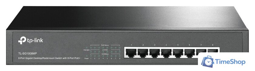 Неуправляемый коммутатор TP-Link TL-SG1008MP - Изображение №1 — Интернет-магазин Time-Shop