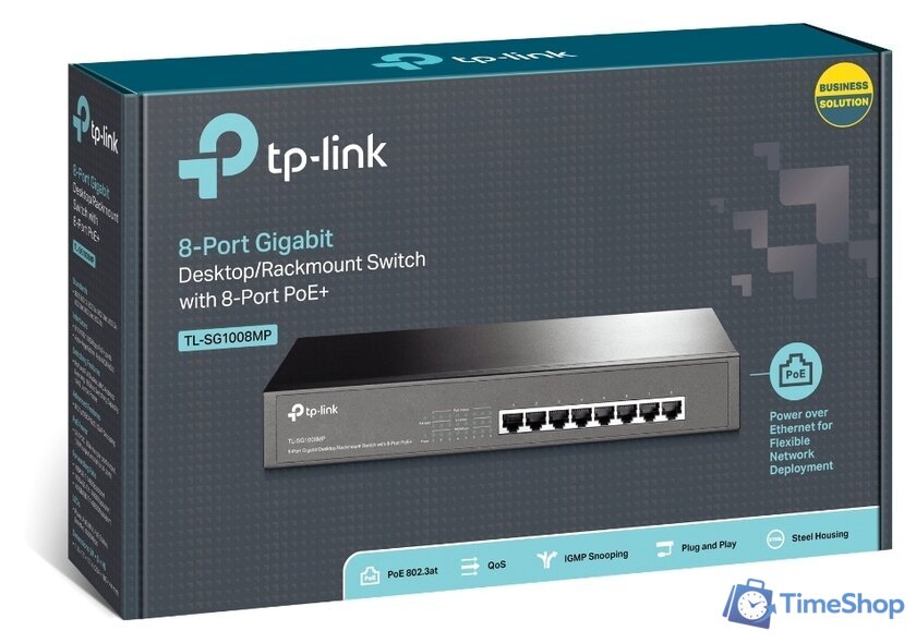 Неуправляемый коммутатор TP-Link TL-SG1008MP - Изображение №4 — Интернет-магазин Time-Shop