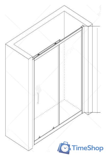 Душевая дверь RGW CL-14B 150 (черный/прозрачный) - Изображение №5 — Интернет-магазин Time-Shop
