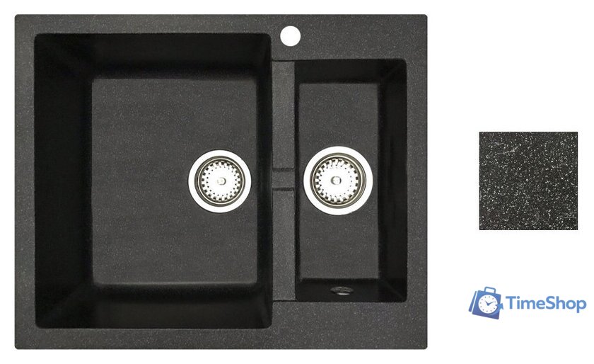 Кухонная мойка БелЭворс Duet L (черный, без сифона) - Изображение №1 — Интернет-магазин Time-Shop