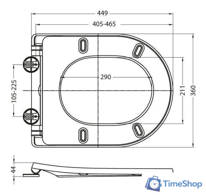 Унитаз приставной BelBagno Sfera-R BB2141CBR (без сиденья) - Изображение №2 — Интернет-магазин Time-Shop