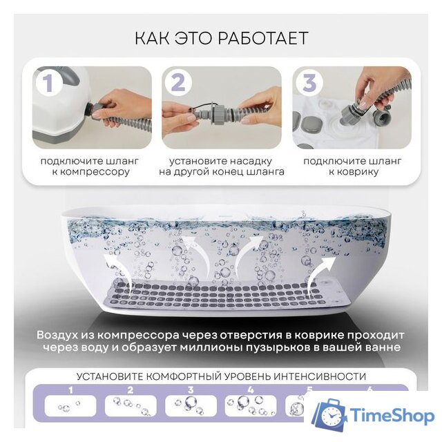 Гидромассажный коврик Planta HMM-3000 Bubble wave - Изображение №15 — Интернет-магазин Time-Shop