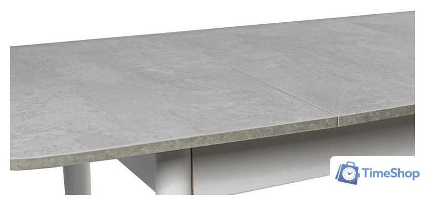 Кухонный стол ВВР ЛДСП Раздвижной (камень светлый/прямое белый) - Изображение №3 — Интернет-магазин Time-Shop