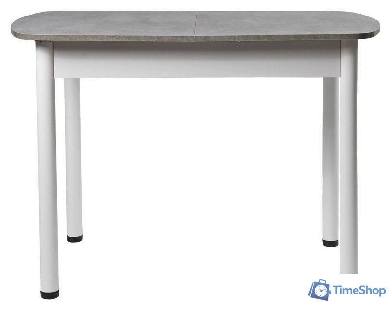 Кухонный стол ВВР ЛДСП Раздвижной (камень светлый/прямое белый) - Изображение №2 — Интернет-магазин Time-Shop