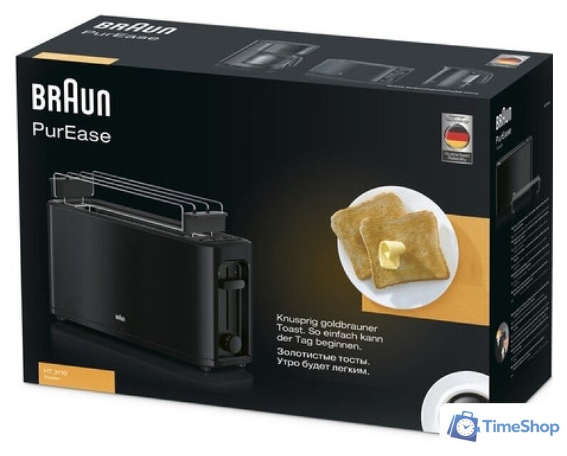 Тостер Braun PurEase HT3110 BK - Изображение №3 — Интернет-магазин Time-Shop
