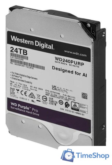 Жесткий диск WD Purple Pro 24TB WD240PURP - Изображение №2 — Интернет-магазин Time-Shop