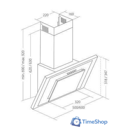Кухонная вытяжка Akpo Nero 50 WK-4 (белый) - Изображение №2 — Интернет-магазин Time-Shop