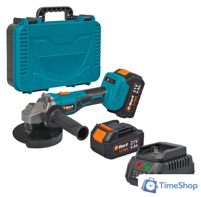 Угловая шлифмашина Bort BWS-21LI (с 2-мя АКБ, кейс) - Изображение №1 — Интернет-магазин Time-Shop