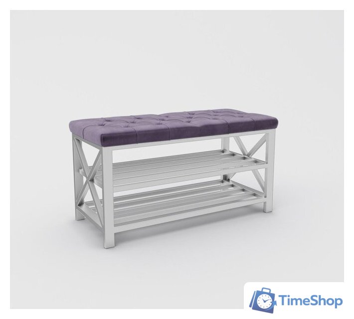 Банкетка Hype Mebel Будс (белый/фиолетовый) - Изображение №1 — Интернет-магазин Time-Shop