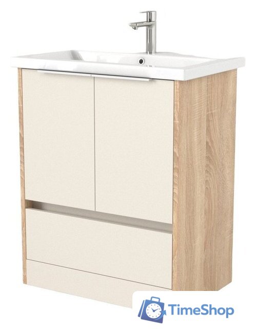  Дабер Тумба под умывальник 017 Cersanit Como 70 Т17.7С.0.18Б (бежевый/дуб бардолино/ручка белая) - Изображение №1 — Интернет-магазин Time-Shop