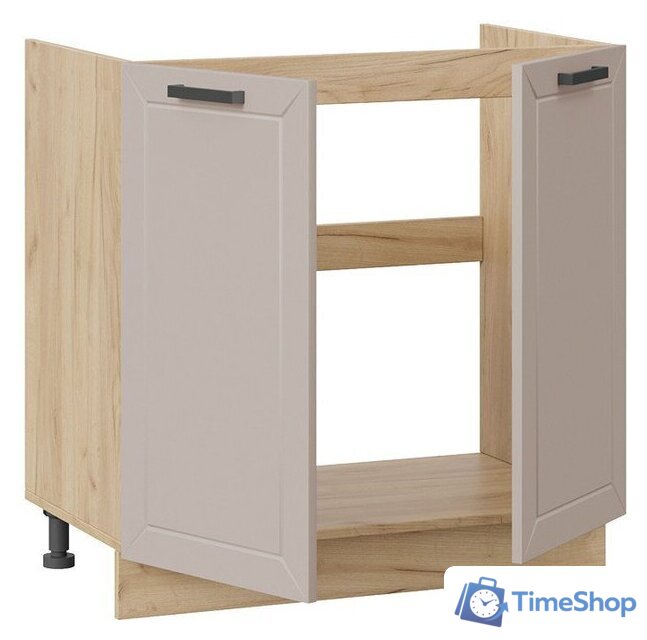 Шкаф напольный Трия Лорас 1Н8М (дуб крафт золотой/холст латте) - Изображение №2 — Интернет-магазин Time-Shop