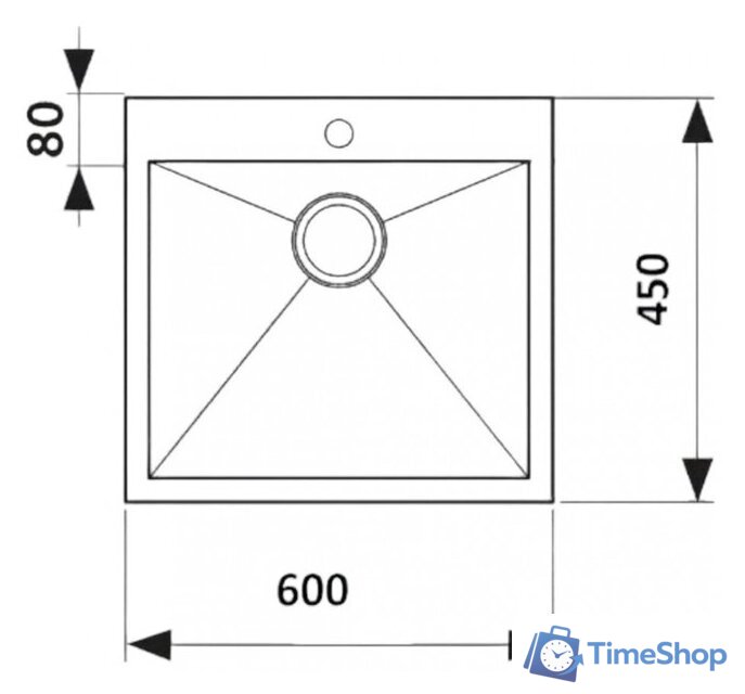 Кухонная мойка Hansen HS60045 - Изображение №3 — Интернет-магазин Time-Shop