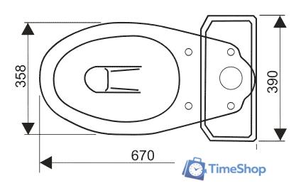 Унитаз напольный Оскольская керамика Элисса (красный) - Изображение №3 — Интернет-магазин Time-Shop
