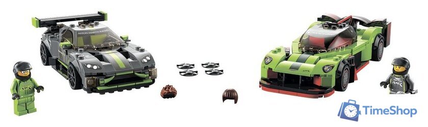 Конструктор LEGO Speed Champions 76910 Aston Martin Valkyrie AMR Pro+Vantage GT3 - Изображение №7 — Интернет-магазин Time-Shop