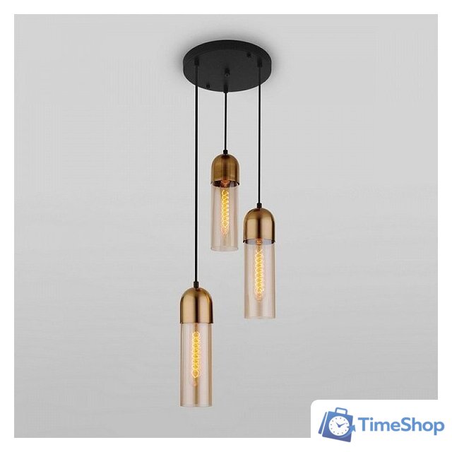 Подвесная люстра Евросвет Airon 50180/3 янтарный - Изображение №1 — Интернет-магазин Time-Shop