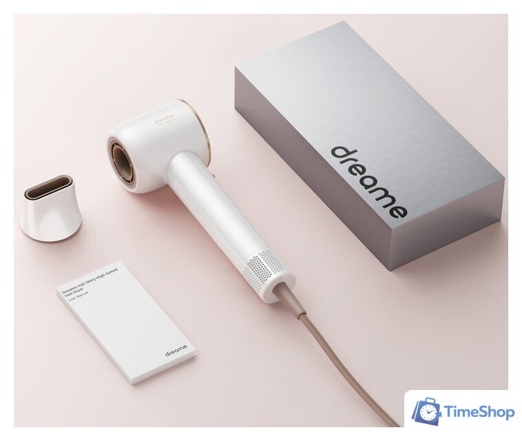 Фен Dreame Hairdryer Glory AHD6A-WH (с переходником на евровилку, белый) - Изображение №1 — Интернет-магазин Time-Shop