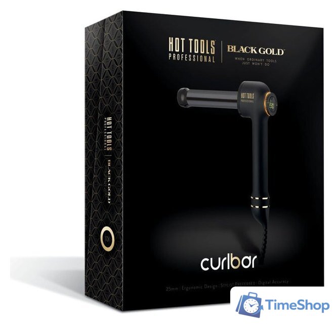 Стайлер для завивки Hot Tools Black Gold Curlbar 25mm - Изображение №5 — Интернет-магазин Time-Shop