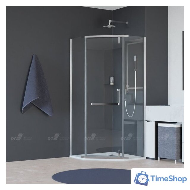 Душевой уголок RGW PA-081 35088100-11 100x100 (хром/прозрачное стекло) - Изображение №1 — Интернет-магазин Time-Shop