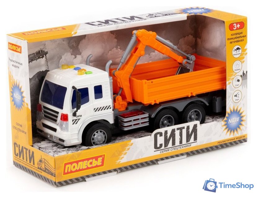 Экскаватор Полесье Сити 96005 (оранжевый) - Изображение №8 — Интернет-магазин Time-Shop