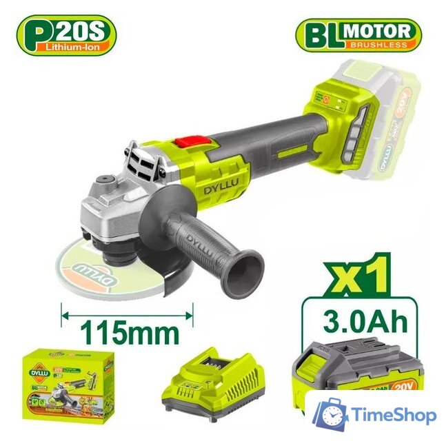 Угловая шлифмашина Dyllu DTLAPM21 (с 1-им АКБ) - Изображение №1 — Интернет-магазин Time-Shop