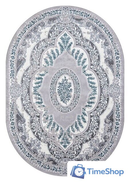 Ковер для жилой комнаты Merinos Palermo F290-OVAL-GRAY (1.6х2.3) - Изображение №1 — Интернет-магазин Time-Shop