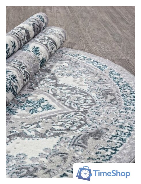 Ковер для жилой комнаты Merinos Palermo F290-OVAL-GRAY (1.6х2.3) - Изображение №2 — Интернет-магазин Time-Shop